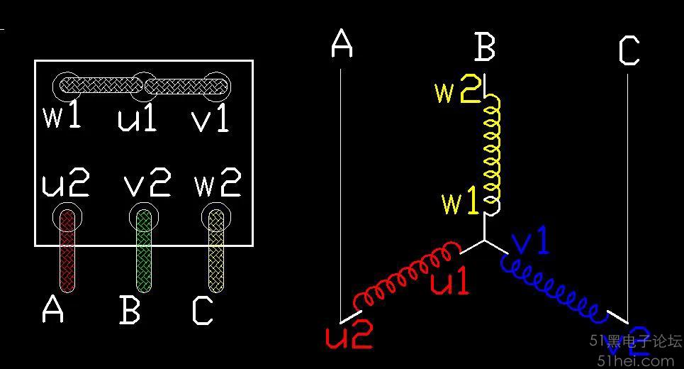 单相电机正反转的详细接线图