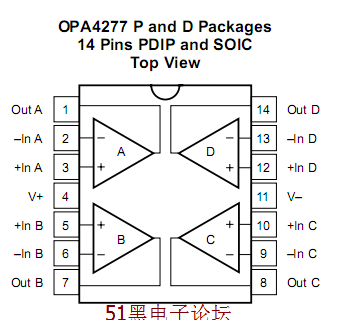 opa277,opa2277,opa4277运放引脚图与pdf数据手册下载