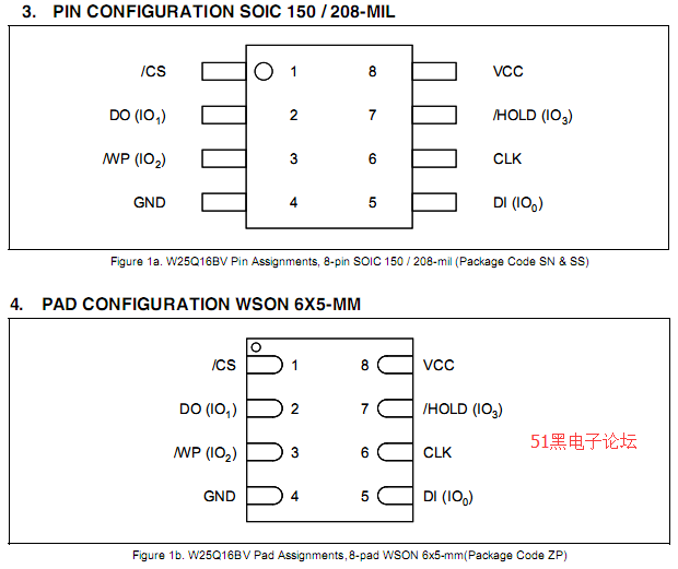 w25q16dv引脚图与功能16mspiflash资料手册下载