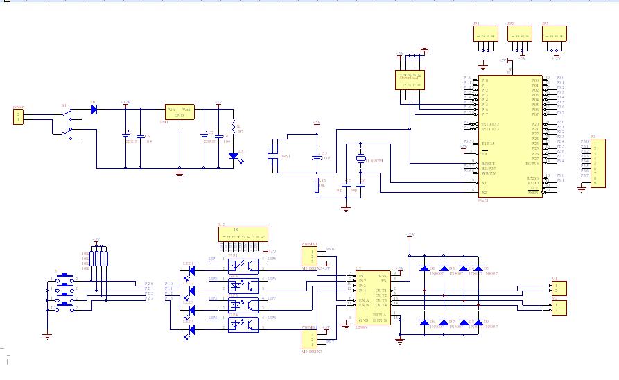 l298n直流电机步进电机单片机控制开发板原理图 pcb设计 源码全套资料