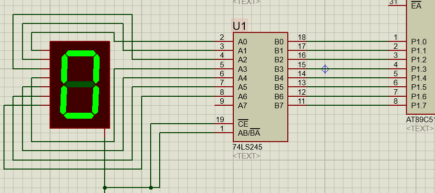 数码管显示电路中的74ls245问题