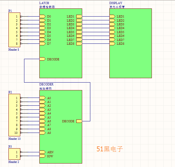 电子cad数电74ls133 74ls14 14ls645跑马灯设计 pcb版加原理图