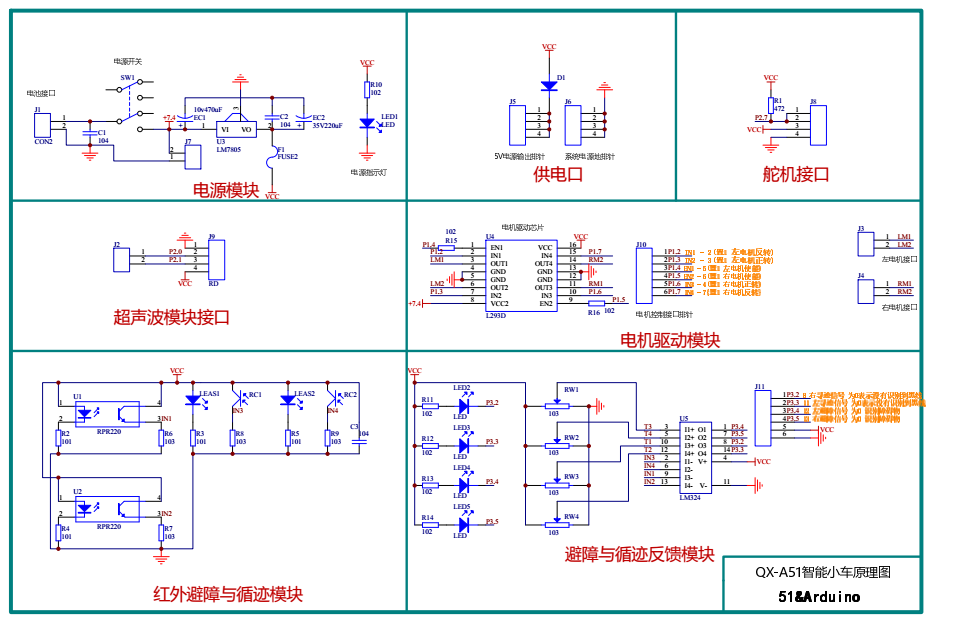 qxa51智能小车原理图分享