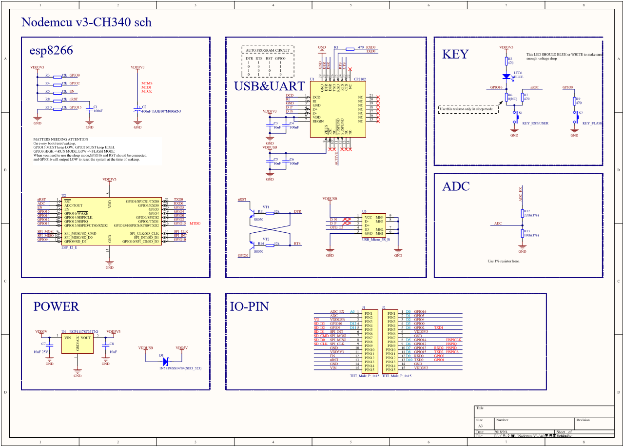 Nodemcu схема платы v3