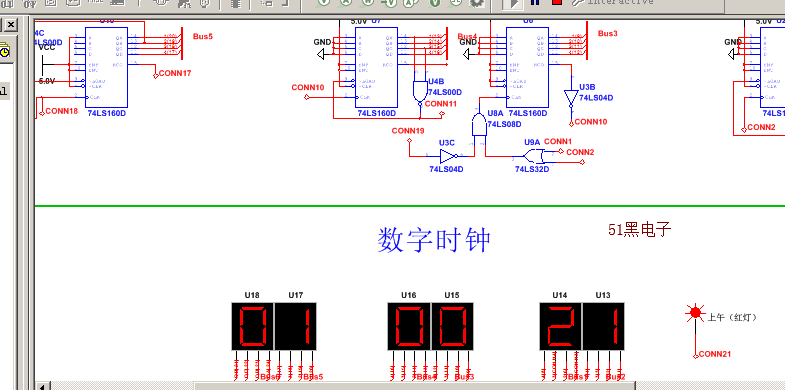 555 74ls160 multisim的功能数字钟的电路设计(附仿真)