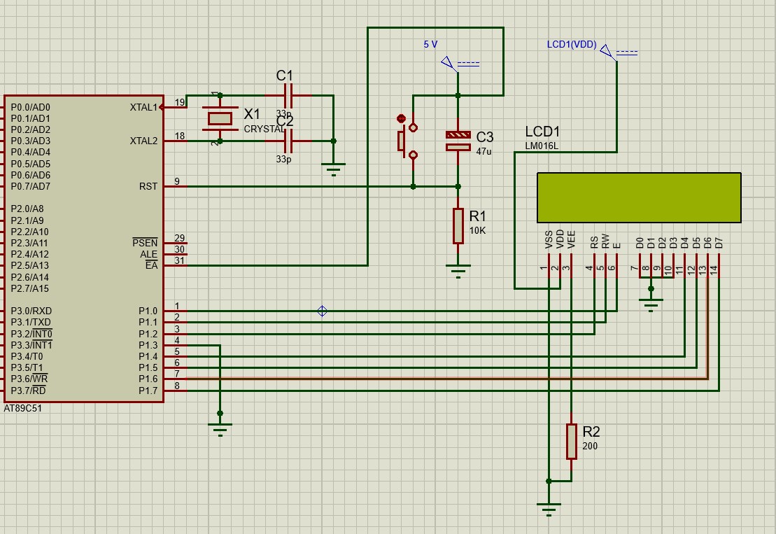 LCD to 8051