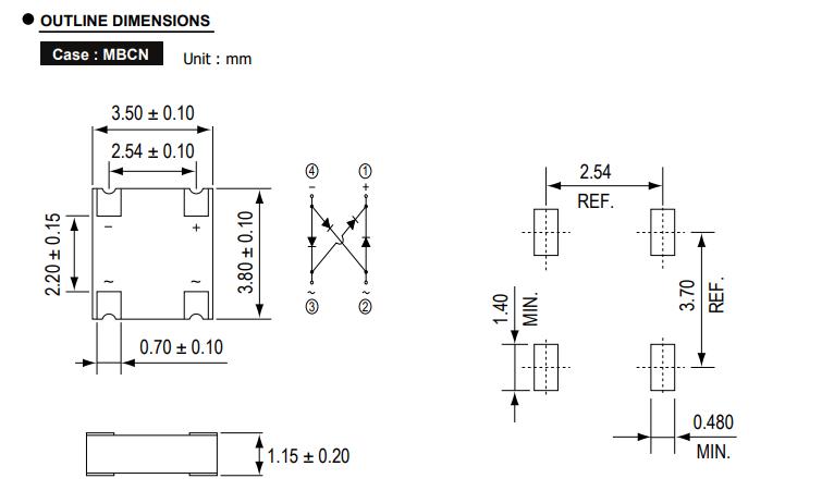 lx10m-asemi迷你贴片桥堆1a 1000v67